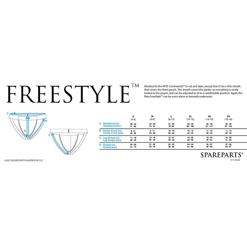 SpareParts Pete Freestyle Nylon Packing Jock Black
