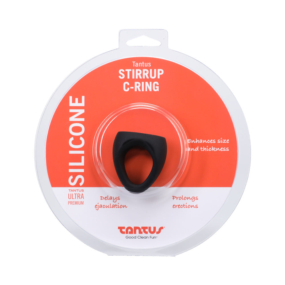 Tantus Stirrup C-Ring Cock and Ball Sling Onyx