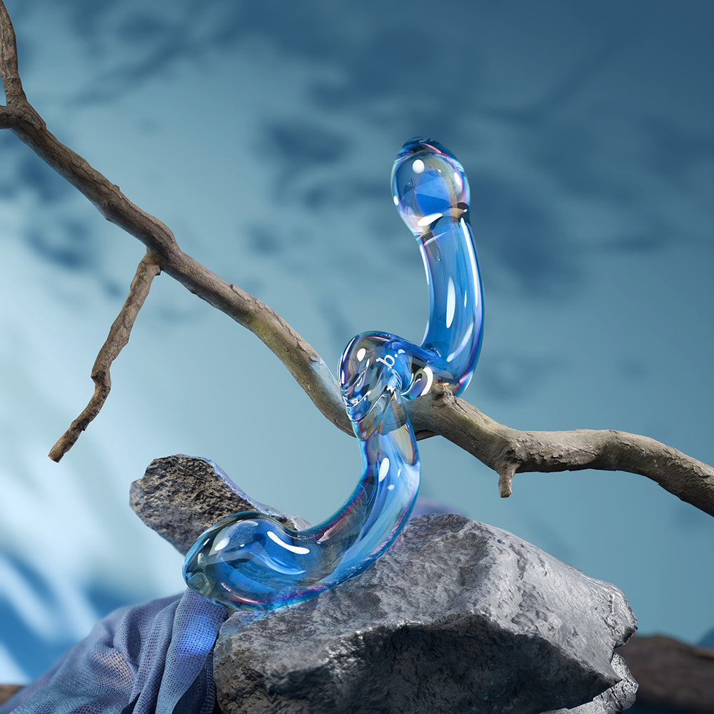 Biird x Wicul OhWii Double-Ended Glass Dildo for G-Spot & P-Spot