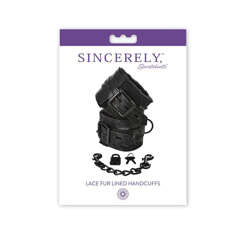Lace Adjustable Fur-Lined Handcuffs
