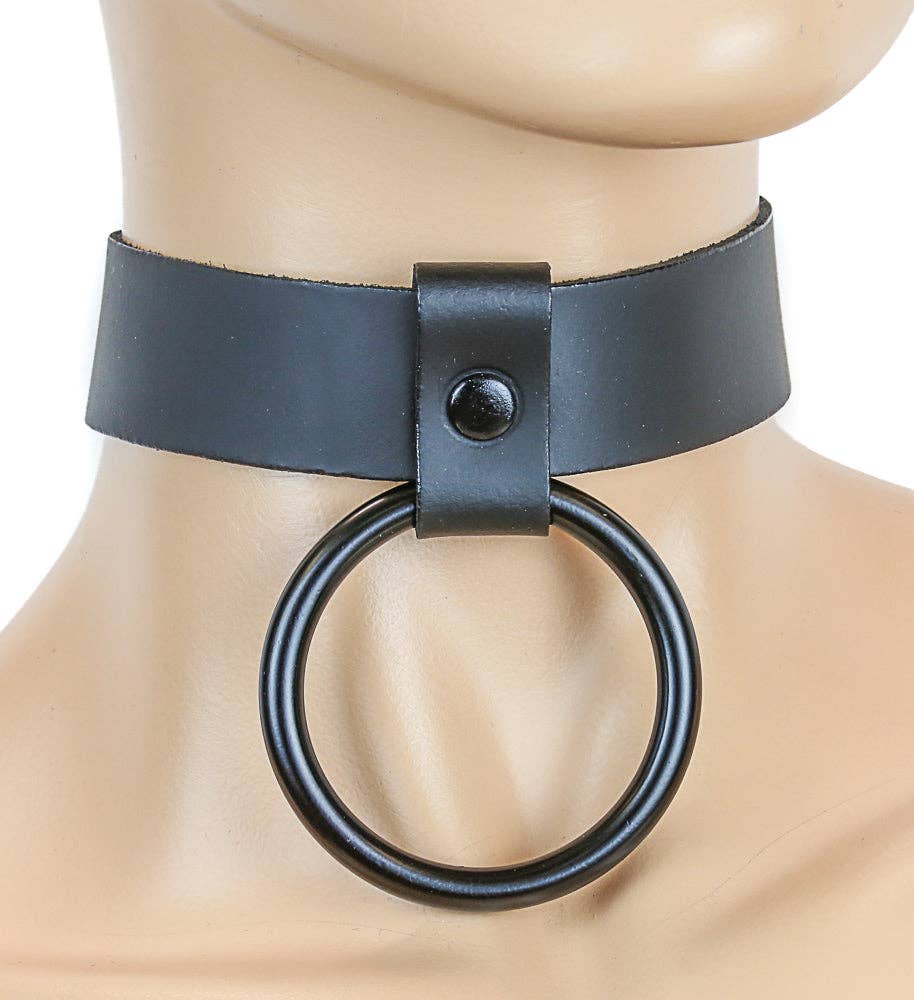 LARGE RING BONDAGE CHOKER