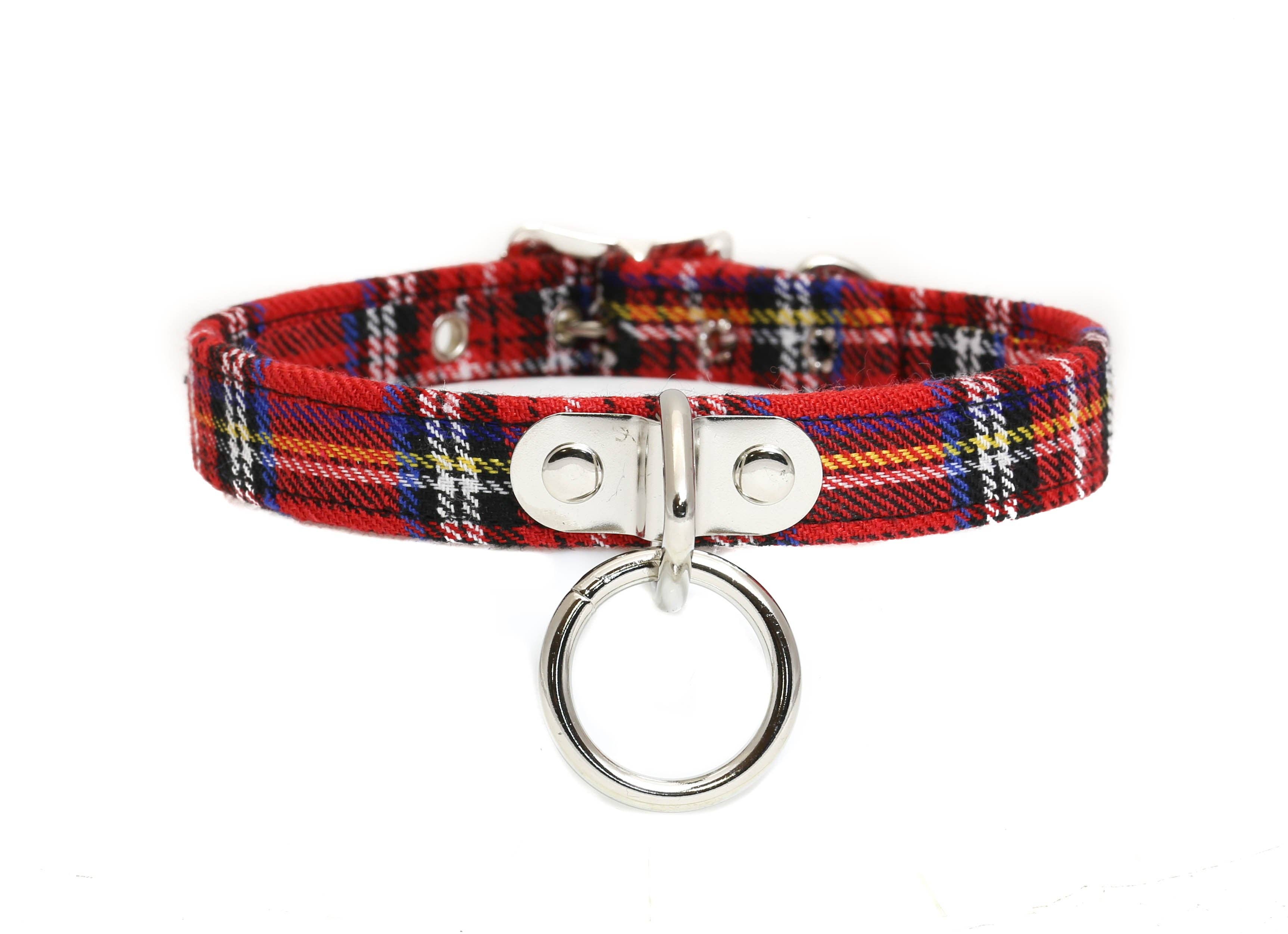PLAID BONDAGE COLLAR