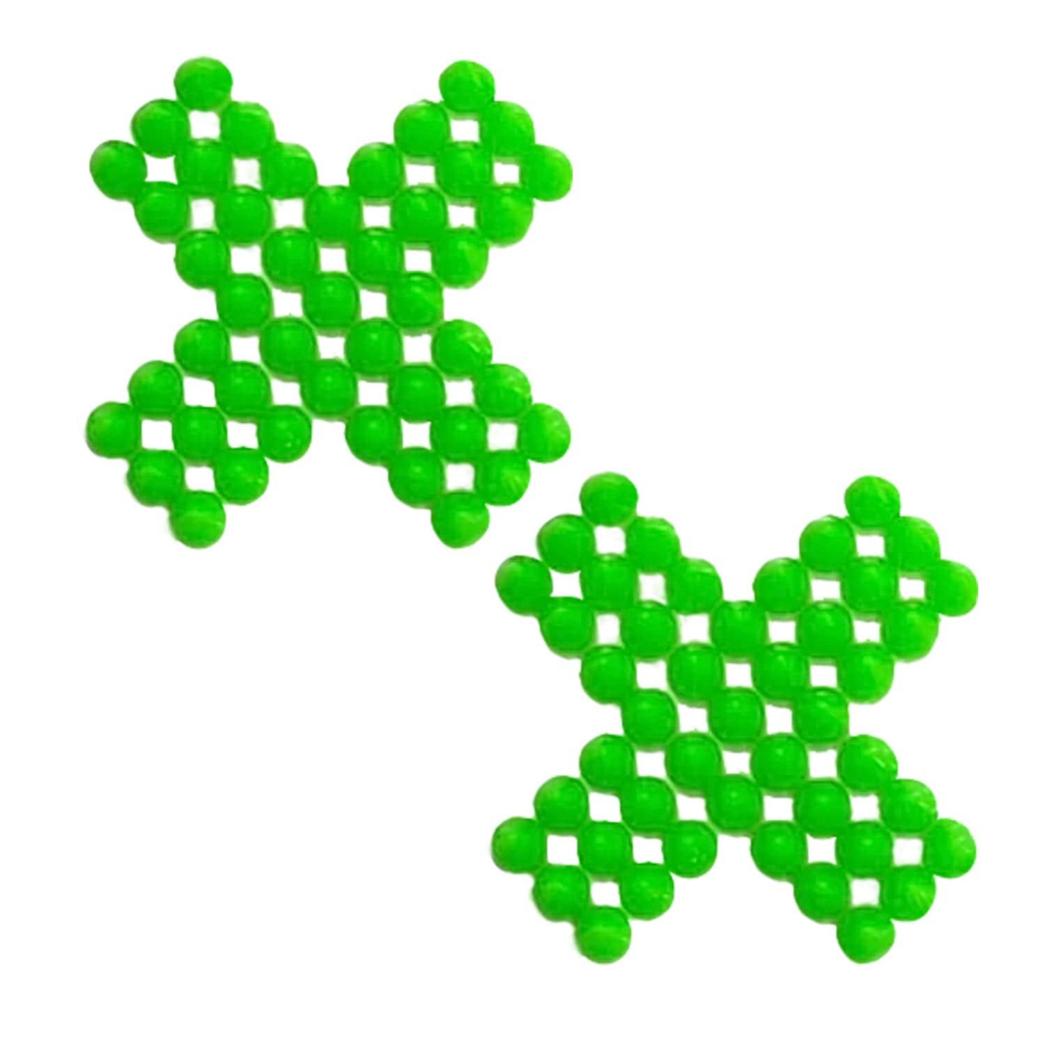 Toxic Nightmare Neon Green UV Stud X Nipple Cover Pasties