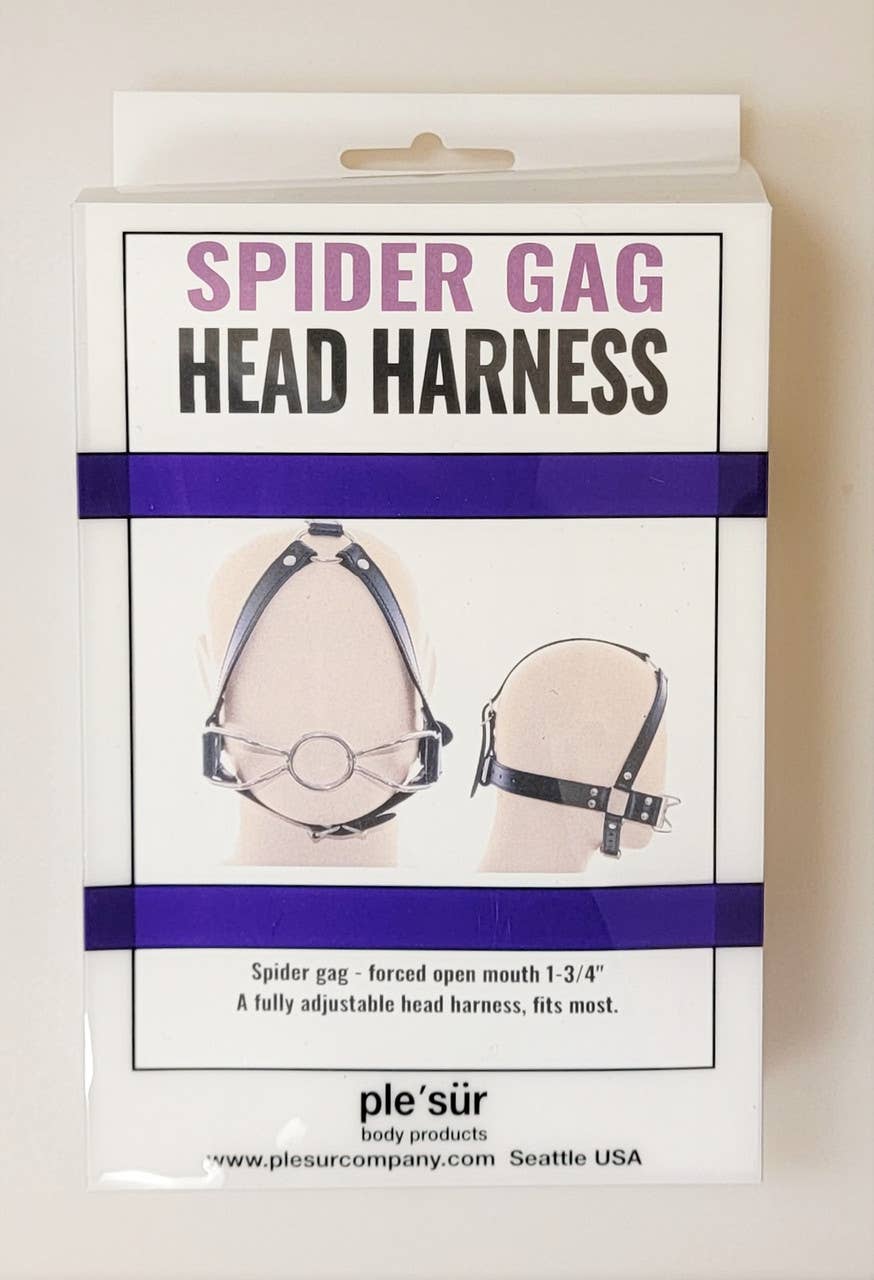 Ball Gag Full Head Harness - PVC with Steel Spider Gag