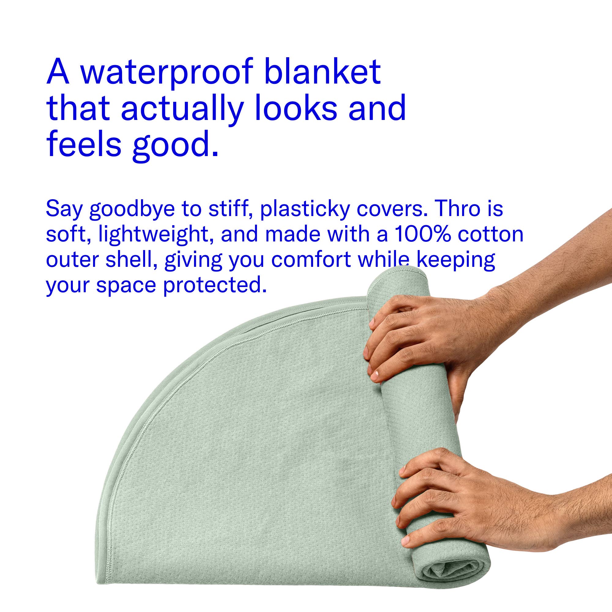 Thro Waterproof Play Blanket – Sage (Protective & Cozy)