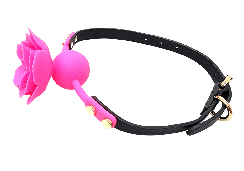 Ball Gag - Silicone Rose Flower