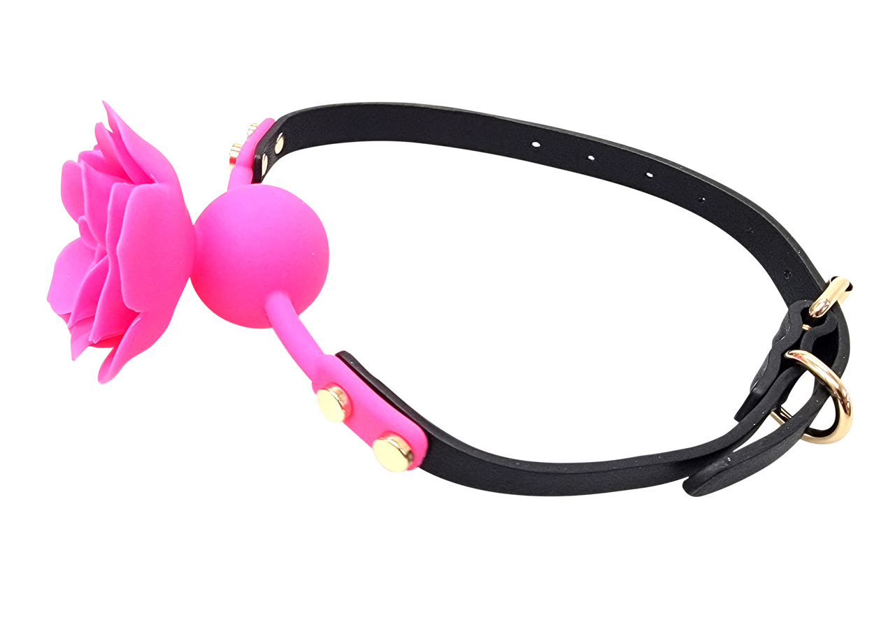 Ball Gag - Silicone Rose Flower