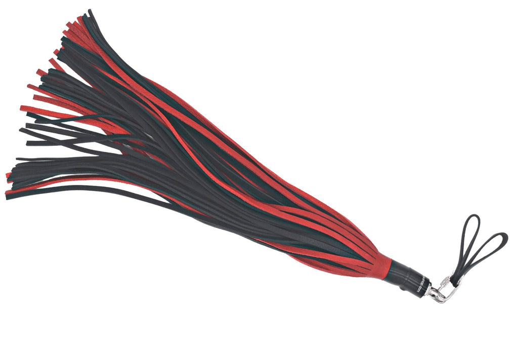 Bull Hide Floggers: 1/4" Falls with Finger Loops