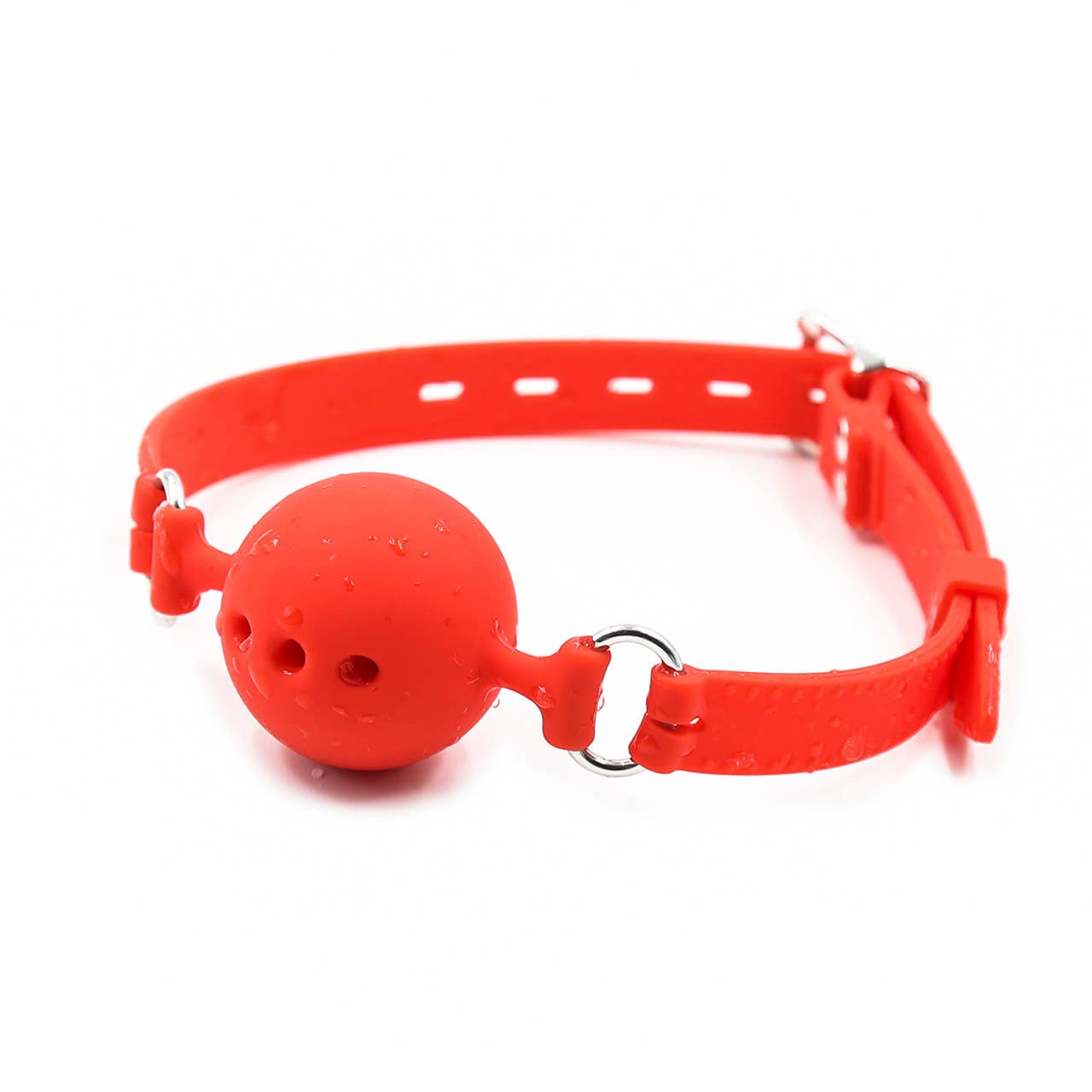 Breathable Ball Gag - Black Silicone - Size Small