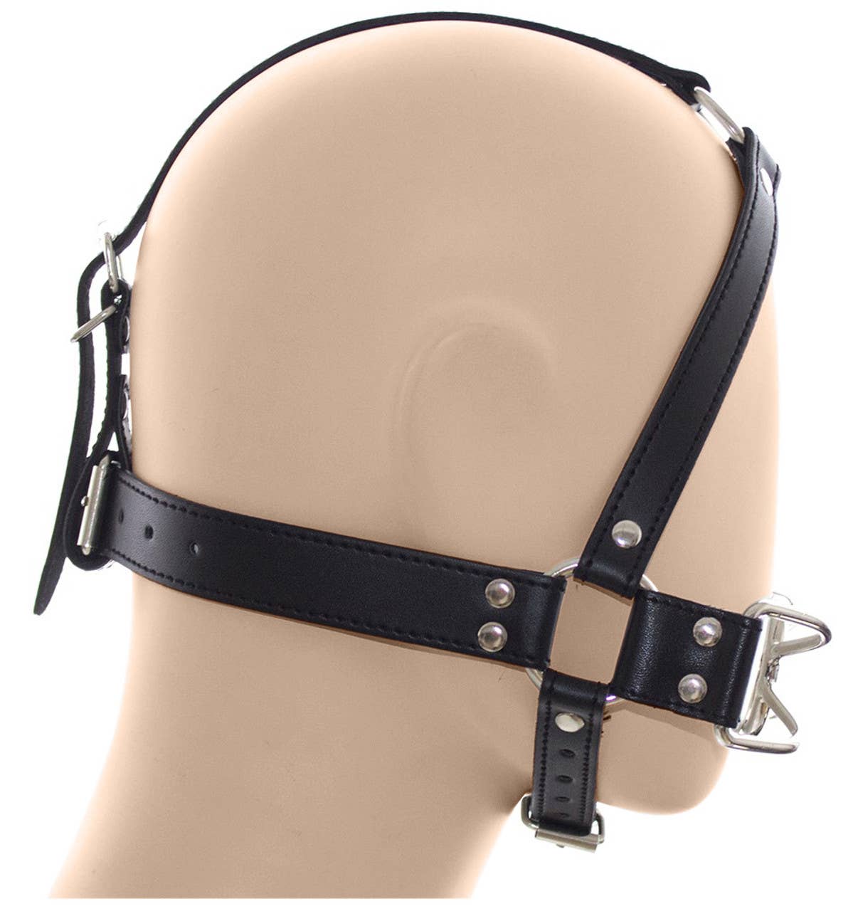 Ball Gag Full Head Harness - PVC with Steel Spider Gag
