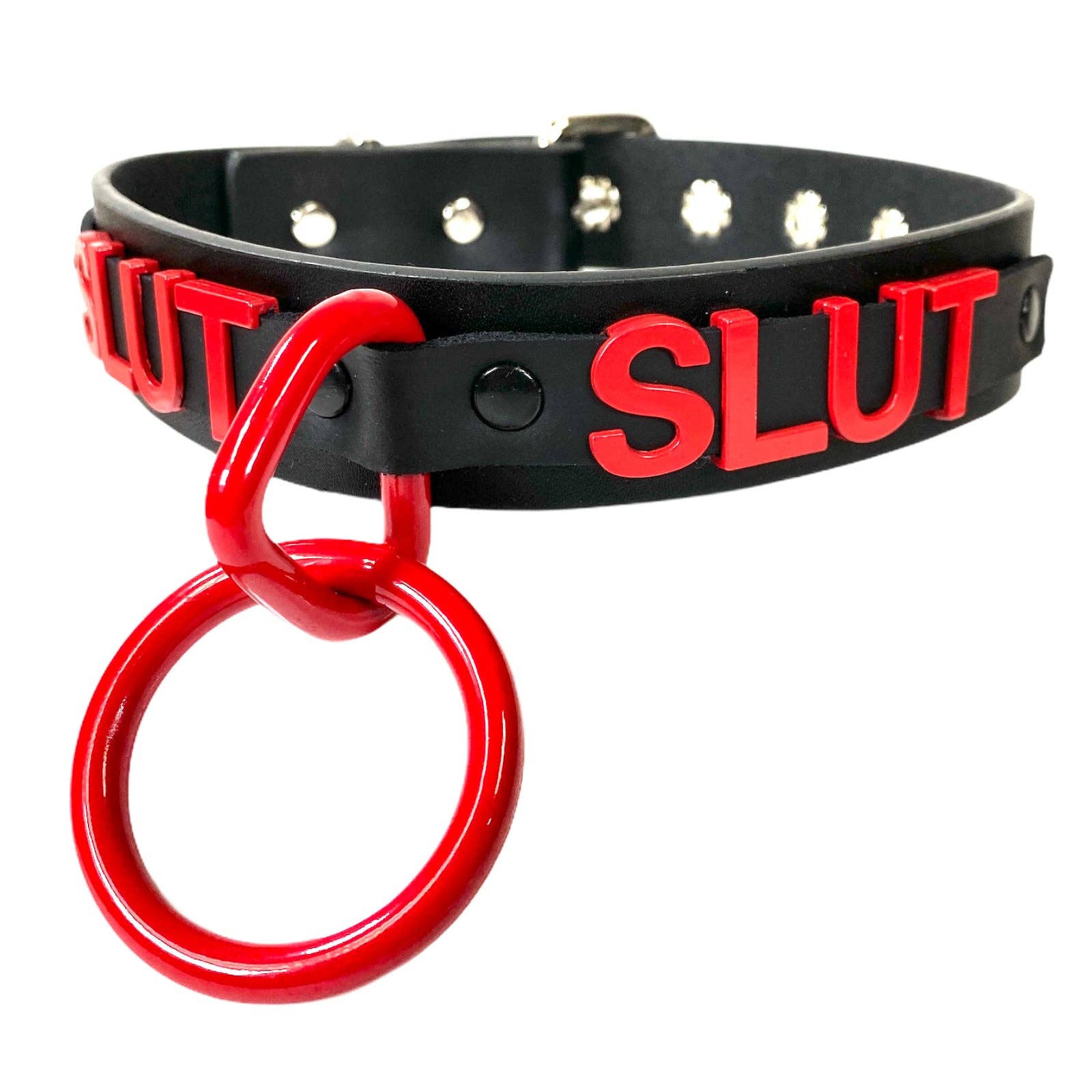 BONDAGE STAINLESS STEEL LETTER WORDS ID NAME CHOKER